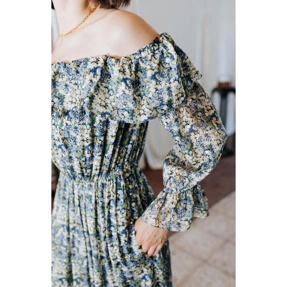 Celine 2020 Off Shoulder Floral Print Dress - Picture 12 of 16